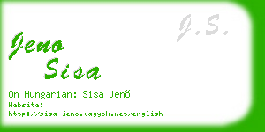 jeno sisa business card